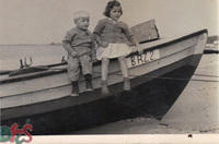Na łodzi z brzeźnieńskiej przystani rybackiej - lata 50-te